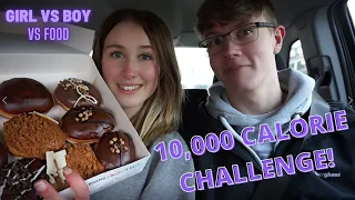 10,000 CALORIE CHALLENGE | BOY VS GIRL