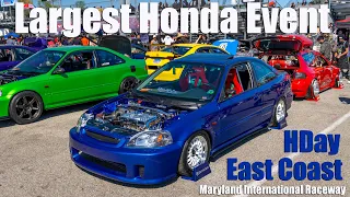 Lets Do HDay | The Largest Honda Meet On East Coast | Car Show Vid w/ 1000 Plus Cars And Drag Racing