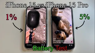 iPhone 15 vs 15 Pro Battery Test!