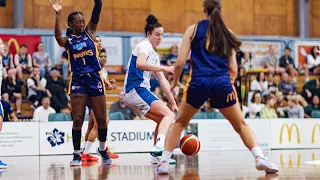 NBL1 action: Rockhampton's Lara McSpadden vs Ipswich/South West Metro