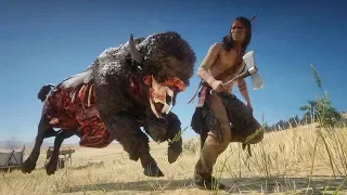 NATIVE AMERICAN Fights DEAD Bisons in Red Dead Redemption 2 PC ✪ Vol 10