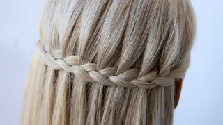 3 Strand Waterfall Braid the Easy Way #shorts