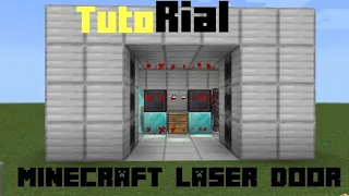 How to make a Minecraft laser door with command block (no mods or add-ons)