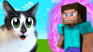 RABBIT BUFFY AND THE PORTAL IN MINECRAFT ! CHALLENGE FIND A CREEPER! MINECRAFT in real life