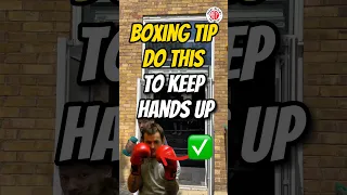 Boxing training tip to keep your hands up #boxingtips #boxing #boxingtraining #learnboxing #fyp