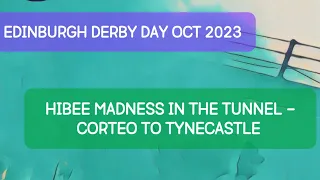 Hibee Madness at Tunnel - Corteo to Tynecastle, Edinburgh Derby - Oct 2023 💚 4k 💚