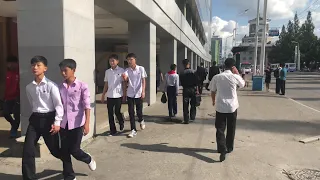 Walking through the Sosong Street in Pyongyang