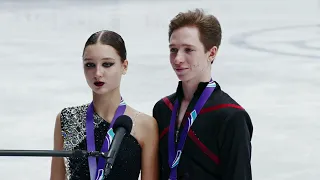 Winner Interview Ice Dance | Irina Khavronina & Dario Cirisano (RUS) | Krasnoyarsk 2021 | #JGPFigure