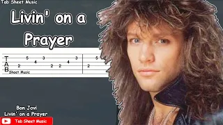 Bon Jovi - Livin' On A Prayer Guitar Tutorial | TAB