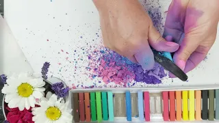 ASMR Chalk Pastels carving No talking -Part 2