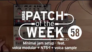 Patch of the Week 58: Minimal jam setup - feat. volca modular + NTS-1 + volca sample