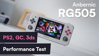 Anbernic RG505 PS2 Gamecube 3ds gameplay test