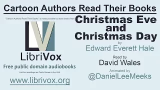 Cartoon Edward Everett Hale reads Christmas Eve and Christmas Day