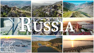 FLYING OVER RUSSIA ( 4K UHD ) • Stunning Footage, Scenic Relaxation Film with Calming Music