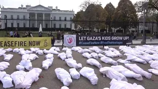 Ceasefire demonstration occurs outside White House