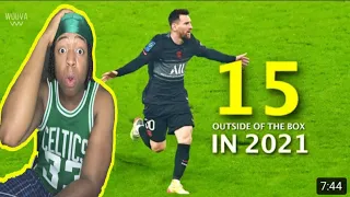 NBA Fan Reacts to Lionel Messi - All 15 Outside Of The Box Goals in 2021