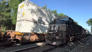 NS Train Race, Humvees & CSX Train Meet! A Morning in Grapeville & Connellsville, PA
