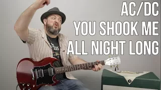 How to Play "You Shook Me All Night Long" by AC/DC on Guitar - Guitar Lesson