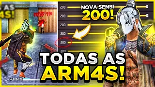 SAIU! a MELHOR SENSIBILIDADE COM e SEM DPI para SUBIR CAPA na NOVA ATUALIZAÇÃO do FREE FIRE 🔥 + DPI