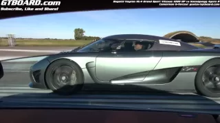 G-forces of 1200 HP Bugatti Veyron Vitesse and Koenigsegg Agera R on the cameraman from 50 km/h