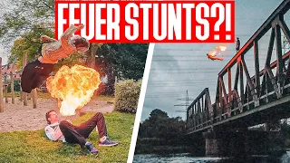 JACKASS Stunts in Essen! | Parkour auf DÄCHERN & FEUERSPUCKEN bei 11M Katze!