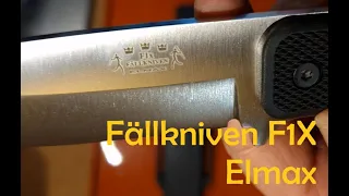 Fällkniven F1X Elmax unboxing and sharpness test
