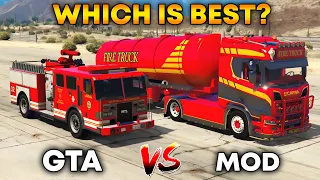 GTA 5 FIRE TRUCK VS MOD FIRE TRUCK (WHICH IS BEST?)