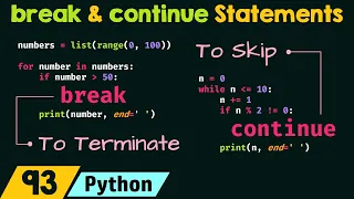 break and continue Statements in Python