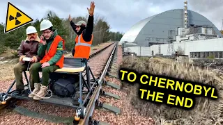 ☢️Storming the Chernobyl reactor by DRAISINE on railway 😱 The end