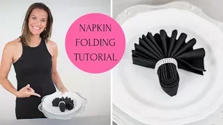 Napkin Folding for Wedding | Fan Napkin Folding Tutorial | Quick, Easy & Stylish