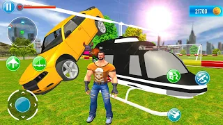 Open World Police Helicopter Motorbike Cars and Jetpack Hero Simulator - Android Gameplay.