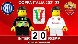 Inter - Roma 2-0 • Coppa Italia 2022 Gol e Sintesi • All Goals & Highlights Lego Football