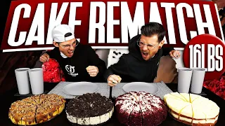 16LB CAKE CHALLENGE REMATCH! | 56 Slices of Red Velvet, Pumpkin Cheesecake, Oreo Mousse Cake & more!