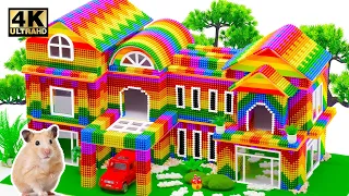 Satisfying Build Beautiful Tropical House Villa Have Garage With Magnetic Balls | ASMR Video