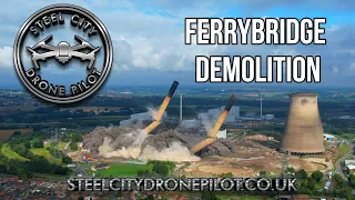 Ferrybridge Power Station Demolition - Huge Cloud Engulfs Houses!