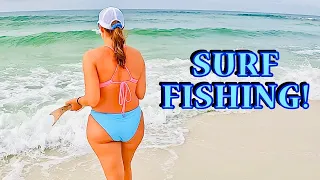 Florida SURF FISHING! Action packed day!!!