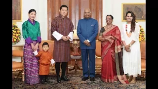 King of Bhutan, along with the Queen and Royal Prince, called on President Kovind