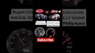 Bugatti chiron Vs Audi Rs4 Tuned