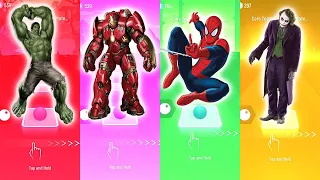 DC Marvel Tiles Hop, Hulk vs HulkBuster vs SpiderMan vs Joker