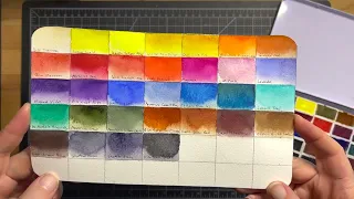 Swatching my new Roman Szmal Watercolors | No Music | Jackson's Raven Quill brush