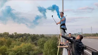 Прыжок с моста 27 метров Rope jumping Ukraine