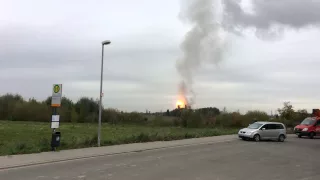 Brand Oppau Wohnbrand nähe BASF Ludwigshafen 23 October 2014