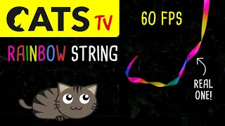 CATS TV - Rainbow String Thing 60FPS - 3 HOURS (Game for cats to watch)