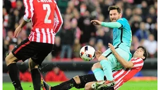 Agresion de Aduriz vs Samuel Umtiti Barcelona vs Athletic Bilbao 2017