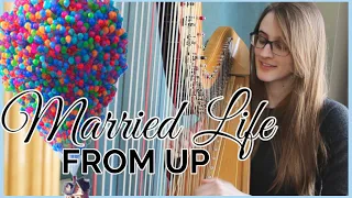 Married Life (theme from UP) -  Harp Cover | Samantha Ballard