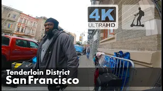 San Francisco 🇺🇸 | Tenderloin District | City Life | 4K UHD Electric Scooter Tour