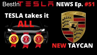 NEW Porsche Taycan is out | Model S Refresh is HERE | Tesla Scores top 4 spots in new study