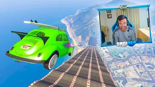 MEGA RAMPA 390.000% IMPOSIBLE! NO PUEDO CONTROLAR NADA!! - GTA V ONLINE