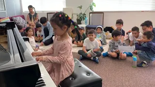 4yo shy Ruby piano beginner’s first masterclass! Ft. Andy Li