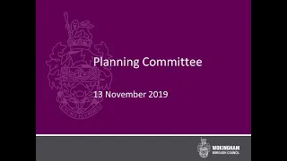 Planning Committee - 13 November 2019